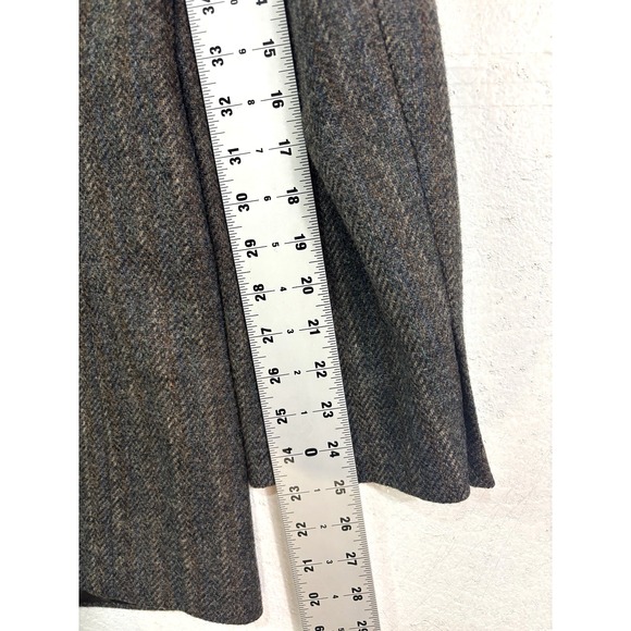 Haggar 42R Vintage 90s tweed blazer jacket gray brown stripe 100% Wool classic - Picture 9 of 10